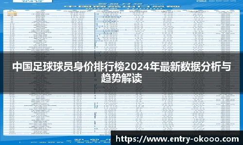 中国足球球员身价排行榜2024年最新数据分析与趋势解读