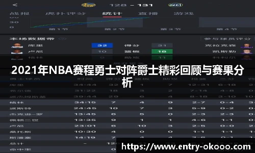 2021年NBA赛程勇士对阵爵士精彩回顾与赛果分析