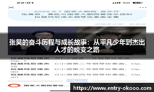 张昊的奋斗历程与成长故事：从平凡少年到杰出人才的蜕变之路